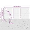 vidaXL Zaunpfosten Gr&uuml;n 50 x 1,5 m (36 mm Maschenweite) Stahl und PVC