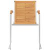 vidaXL Gartenst&uuml;hle 4 Stk. mit Kissen Massivholz Teak