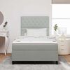 vidaXL Boxspringbett mit Matratze Hellgrau 120 x 190 cm Stoff