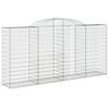vidaXL Gabionen mit Hochbogen 10 Stk 300x50x140/160cm Verzinktes Eisen