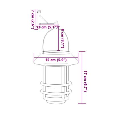 vidaXL Solar-Außenwandleuchten 2 Stk. Weiß