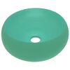vidaXL Luxuri&ouml;ses Waschbecken Rund Matt Hellgr&uuml;n 40x15 cm Keramik