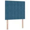vidaXL Bett mit Stauraum und LED mit LED Dunkelblau 90 x 190 cm Samt