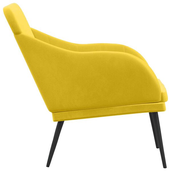 vidaXL Sitzbank Gelb 110x76x80 cm Samt