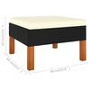 vidaXL 7-tlg. Garten-Lounge-Set mit Kissen Poly Rattan Schwarz