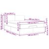 vidaXL Ottoman-Bett mit Matratze Hellgrau 140x200 cm Stoff