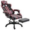 vidaXL Gaming-Stuhl mit Fu&szlig;st&uuml;tze Weinrot Kunstleder