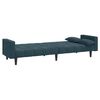 vidaXL Schlafsofa 2-Sitzer mit 2 Kissen Blau Samt
