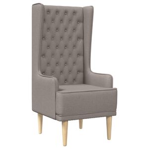 vidaXL Hochlehner Taupe Stoff