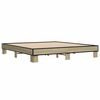 vidaXL Bettgestell Sonoma-Eiche 160x200 cm Holzwerkstoff und Metall