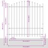 vidaXL Gartenzaun 2 pcs Grau 170 x 215 cm Pulverbeschichteter Stahl