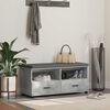 vidaXL Flurbank mit Kissen mit Schubladen Beton Grau 100 x 38 x 46 cm