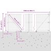 vidaXL Zaun mit Pfosten Grau 1,2 x 25 m Stahl und PVC