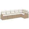 vidaXL Gartensofa-set Beige Poly-Rattan
