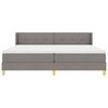 vidaXL Boxspringbett mit Matratze Taupe 200 x 200 cm Polyester