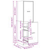 vidaXL Apothekerschrank Wei&szlig; 40x41x144,5 cm Holzwerkstoff