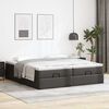 vidaXL Ottoman-Bett mit Matratzen Schwarz 200x200 cm Kunstleder