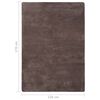vidaXL Hochflor-Teppich Taupe 170x120 cm