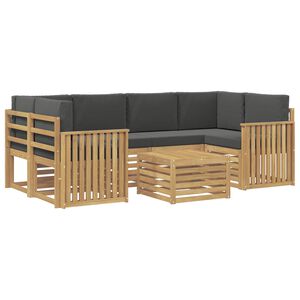 vidaXL Outdoor-Sofagarnitur 7 stk. Wei&szlig; und Anthrazit Polyester
