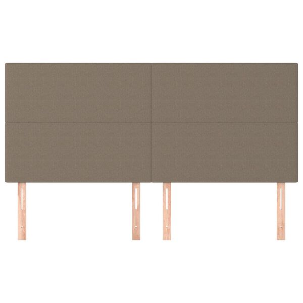 vidaXL Kopfteil Taupe 180x5x118/128 cm Stoff