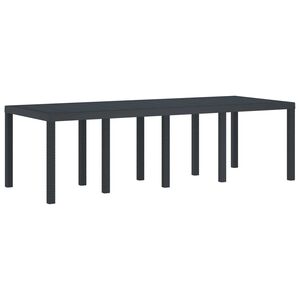 vidaXL Gartentisch Anthrazit 250 x 100 x 73 cm Poly-Rattan