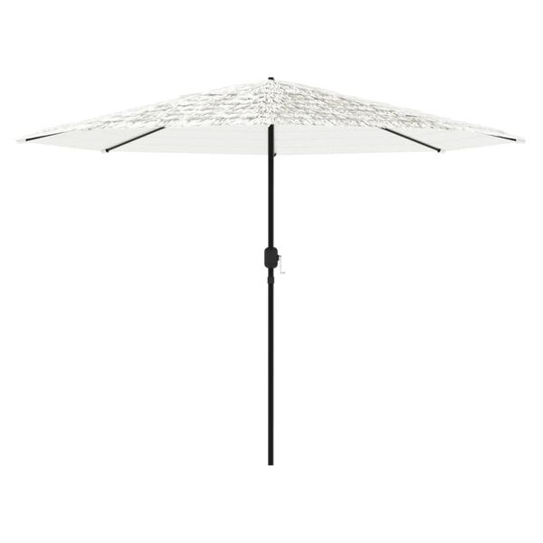 vidaXL Sonnenschirm mit Stahlmast Wei&szlig; 324x324x247 cm