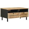 vidaXL Couchtisch Braun und Schwarz 80 x 54 x 40 cm Massivholz Mango