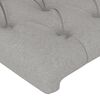 vidaXL Boxspringbett mit Matratze Hellgrau 140x190 cm Stoff