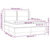vidaXL Boxspringbett mit Matratze Hellgrau 160x200 cm Samt