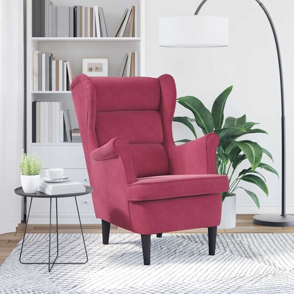vidaXL Sessel Weinrot Samt