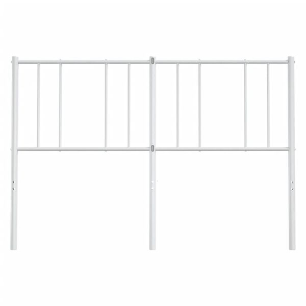 vidaXL Ersatz-Kopfteil Metall Wei&szlig; 160 cm