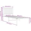 vidaXL Bettgestell mit Kopfteil Metall Schwarz 80x200 cm