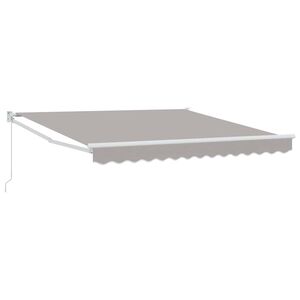 vidaXL Manuelle Markise 3 x 2,5 m Hellgrau 100% Polyester