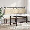 vidaXL H&auml;ngevorderseite Wandmontiert Creme 210 x 55 x 7 cm Stoff