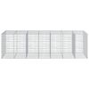 vidaXL Gabione mit Deckel 350x100x100 cm Verzinktes Eisen
