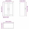 vidaXL K&uuml;chenschrank Hochglanz Wei&szlig; 60 x 31 x 80 cm Holzwerkstoff