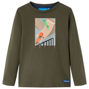 vidaXL Kinder-Langarmshirt Khaki 104