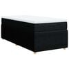 vidaXL Boxspringbett mit Matratze Schwarz 90x200 cm Stoff