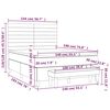 vidaXL Boxspringbett mit Matratze Hellgrau 140x190 cm Stoff