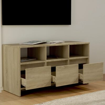 vidaXL TV-Schrank Sonoma-Eiche 102x37,5x52,5 cm Holzwerkstoff