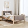vidaXL Bettgestell Braun und Taupe 90 x 200 cm Massivholz Kiefer