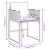 vidaXL 9-tlg. Garten-Essgruppe mit Kissen Braun Poly Rattan