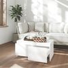 vidaXL Couchtisch Hochglanz-Wei&szlig; 90x50x41,5 cm Holzwerkstoff