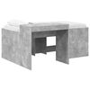 vidaXL Hochbett mit Schreibtisch f&uuml;r Kinder Betongrau 80 x 160 cm