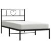 vidaXL Bettgestell mit Kopfteil Metall Schwarz 80x200 cm