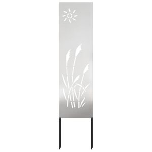 vidaXL Garten Sichtschutz-Leinwand Silber 32 x 140 cm Edelstahl
