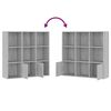 vidaXL B&uuml;cherschrank Grau Sonoma 98x30x98 cm