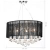 Kristall Kronleuchter mit 85 echten Glas Kristallen schwarz