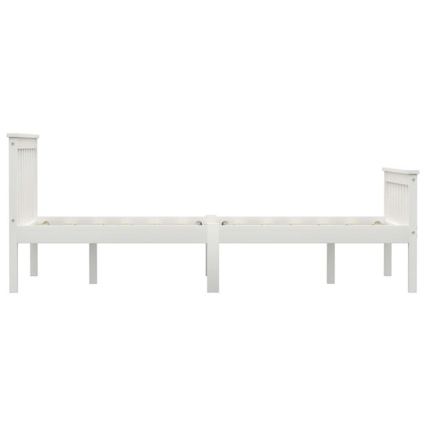 vidaXL Massivholzbett Weiß Kiefer 120x200 cm