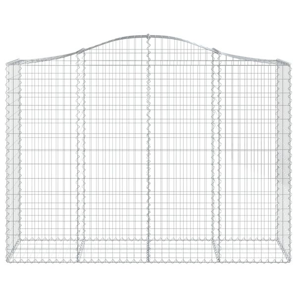 vidaXL Gabionen mit Hochbogen 6 Stk. 200x50x140/160cm Verzinktes Eisen